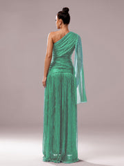 One Shoulder Cloak Prom Dress MCB0931