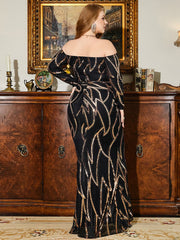 Plus Size Vintage Sequin Dress PRD50172