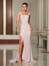 Elegant Sleeveless High Split Prom Dress