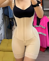 Double-Layer Tummy Compression Steel-Bone Open-Chest Shapewear