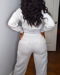 Slim Cargo Style Casual Set