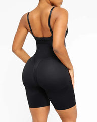 High-waist Side Zip Tummy Control Body Shaper with Straps