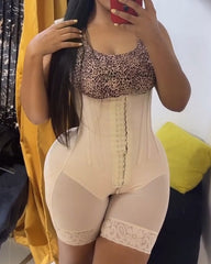 Steel Bones Tummy Control Open Bust Body Shaper