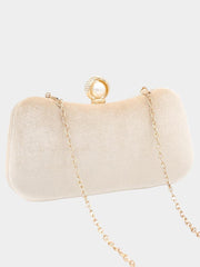 Velvet Inlay Pearl Dinner Wedding Clutch Bags MNBF042