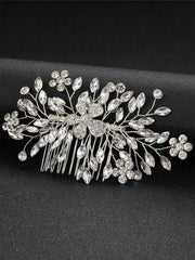 Alloy Stone Flower Hair Comb Headpieces