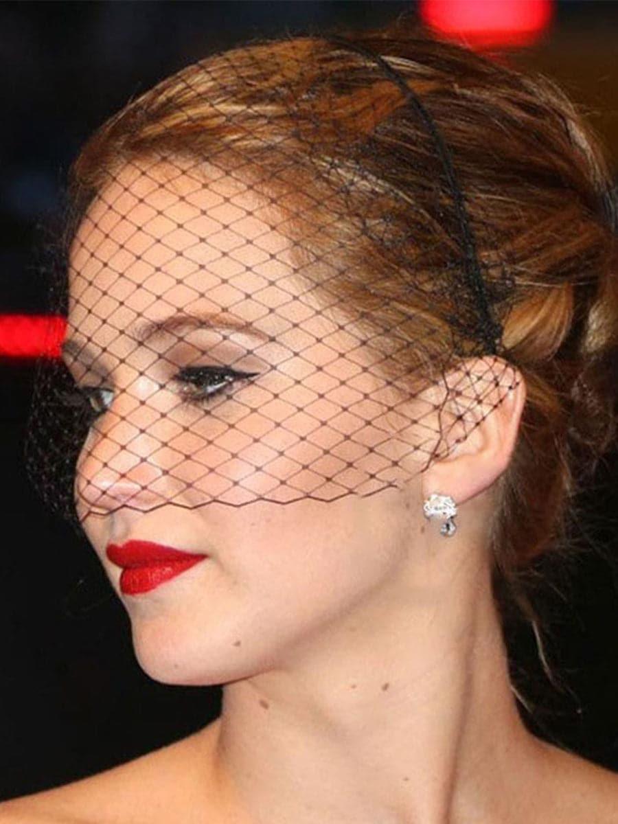 Inlay Stone Mesh Veil Banquet Headpieces