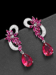 Missord Pear Cut Cubic Zirconia Drop Earrings