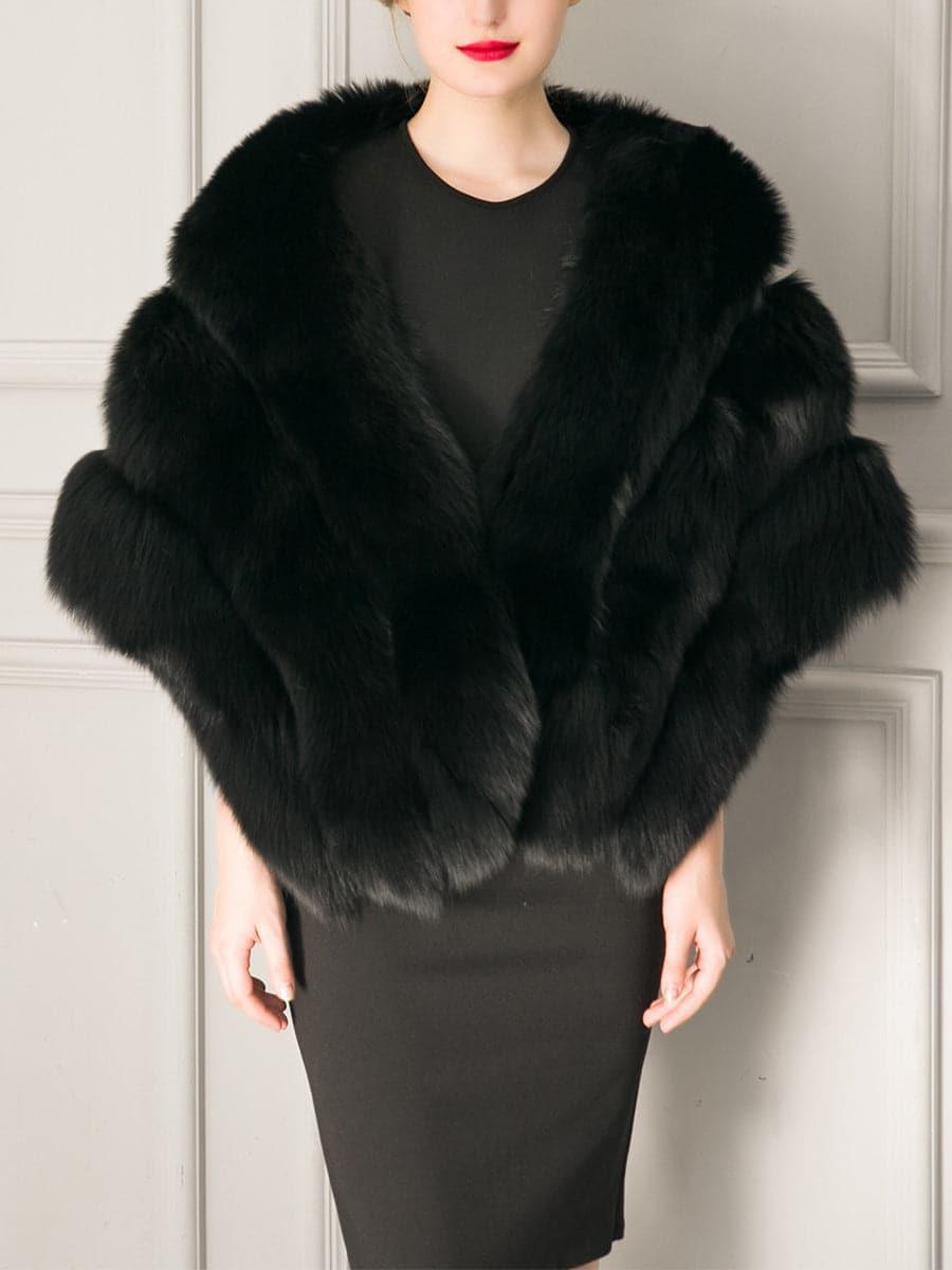 Water Proof Cape Faux Fur Coat