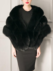 Water Proof Cape Faux Fur Coat