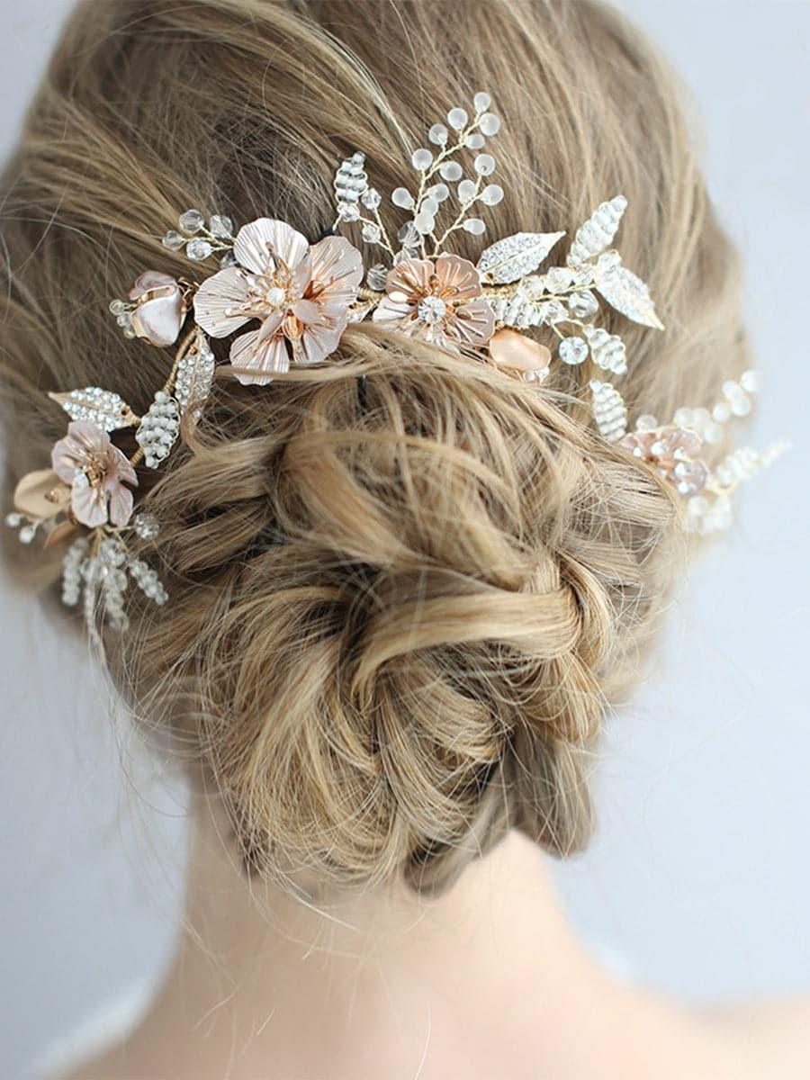 Inlay Stone Wedding Headband Flower Headpieces