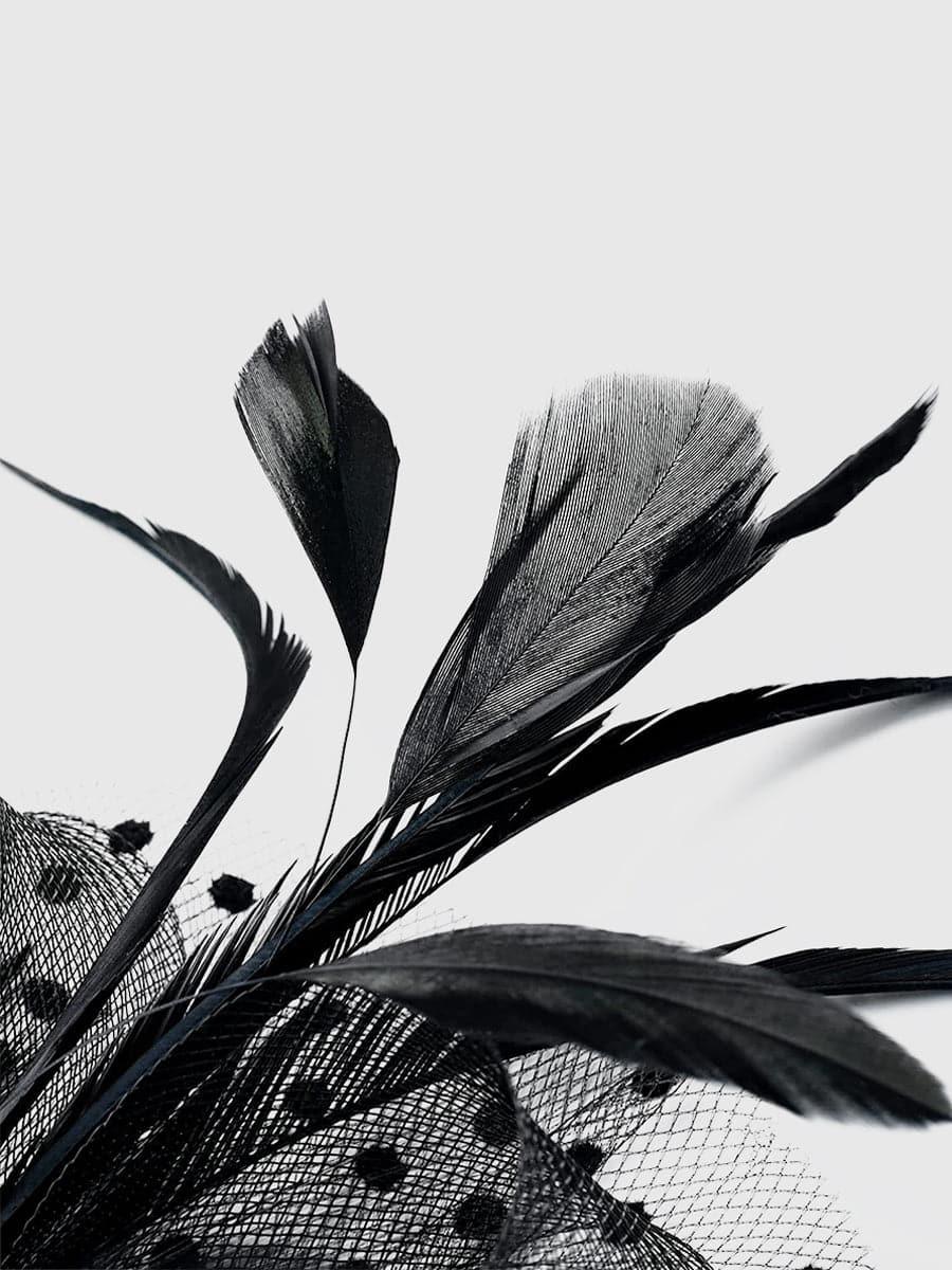 Fancy Net Yarn With Feather Bead Tea Party Hats