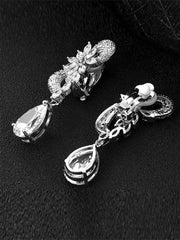 Missord Pear Cut Cubic Zirconia Drop Earrings