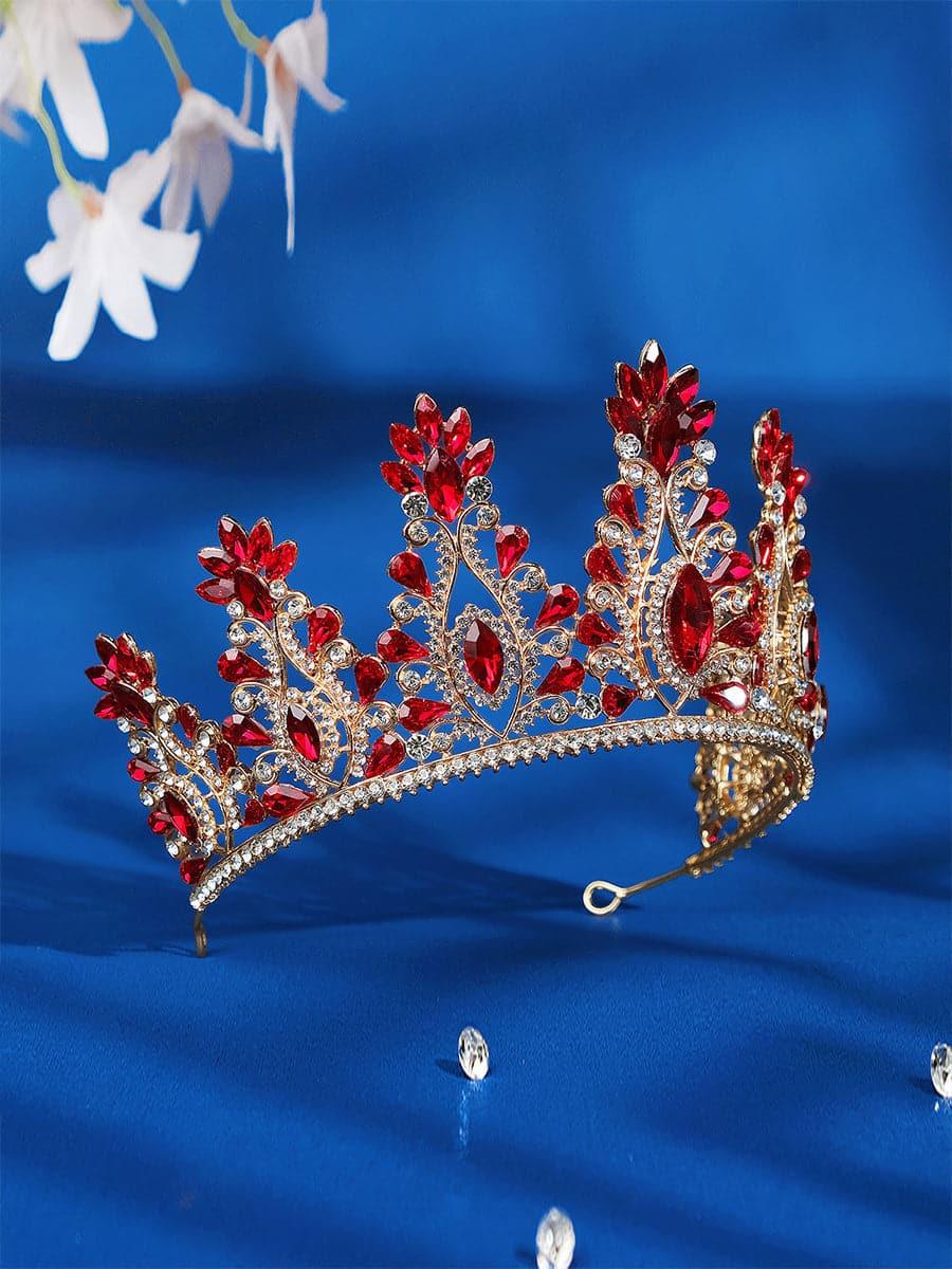 Inlay Stone Crystal Bride Crown Headpiece