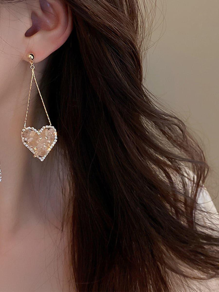 Crystal Heart Earrings