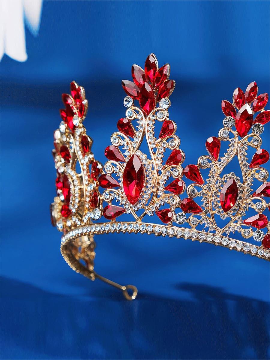 Inlay Stone Crystal Bride Crown Headpiece