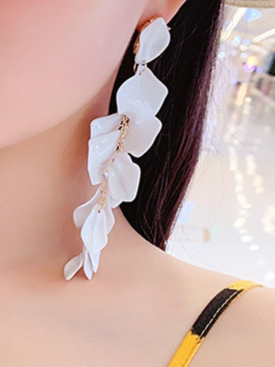 925 Silver Post Rose Petal Earrings