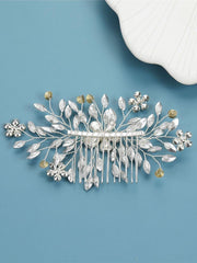 Alloy Stone Flower Hair Comb Headpieces