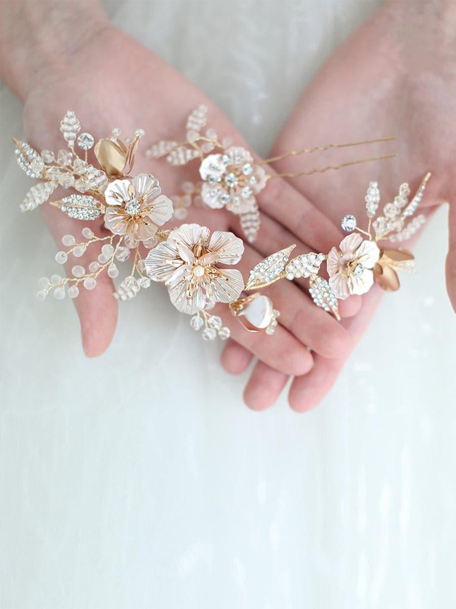 Inlay Stone Wedding Headband Flower Headpieces