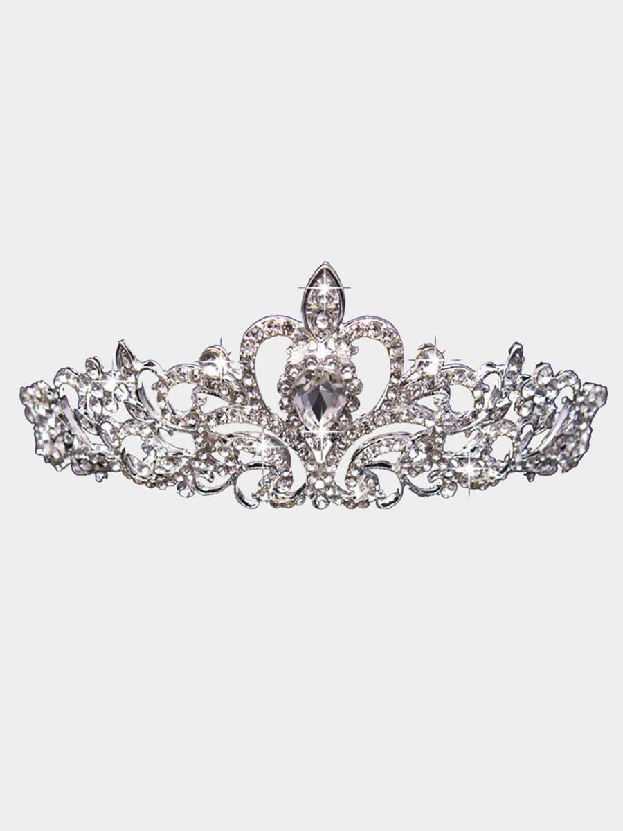 Pear Cut Stone Crown Wedding Headpieces