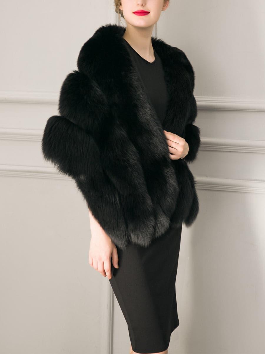 Water Proof Cape Faux Fur Coat