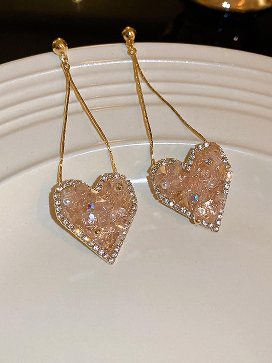 Crystal Heart Earrings