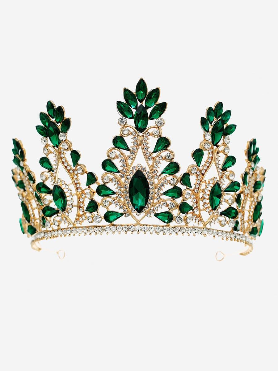 Inlay Stone Crystal Bride Crown Headpiece