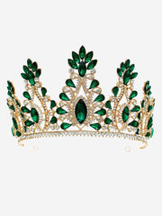 Inlay Stone Crystal Bride Crown Headpiece
