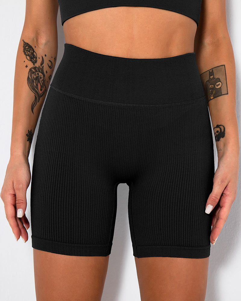High Waist Fitness Pants Sports Running Yoga Shorts