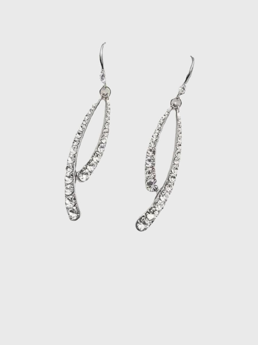 Inlay Stone Fishtail Earrings