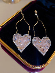 Crystal Heart Earrings