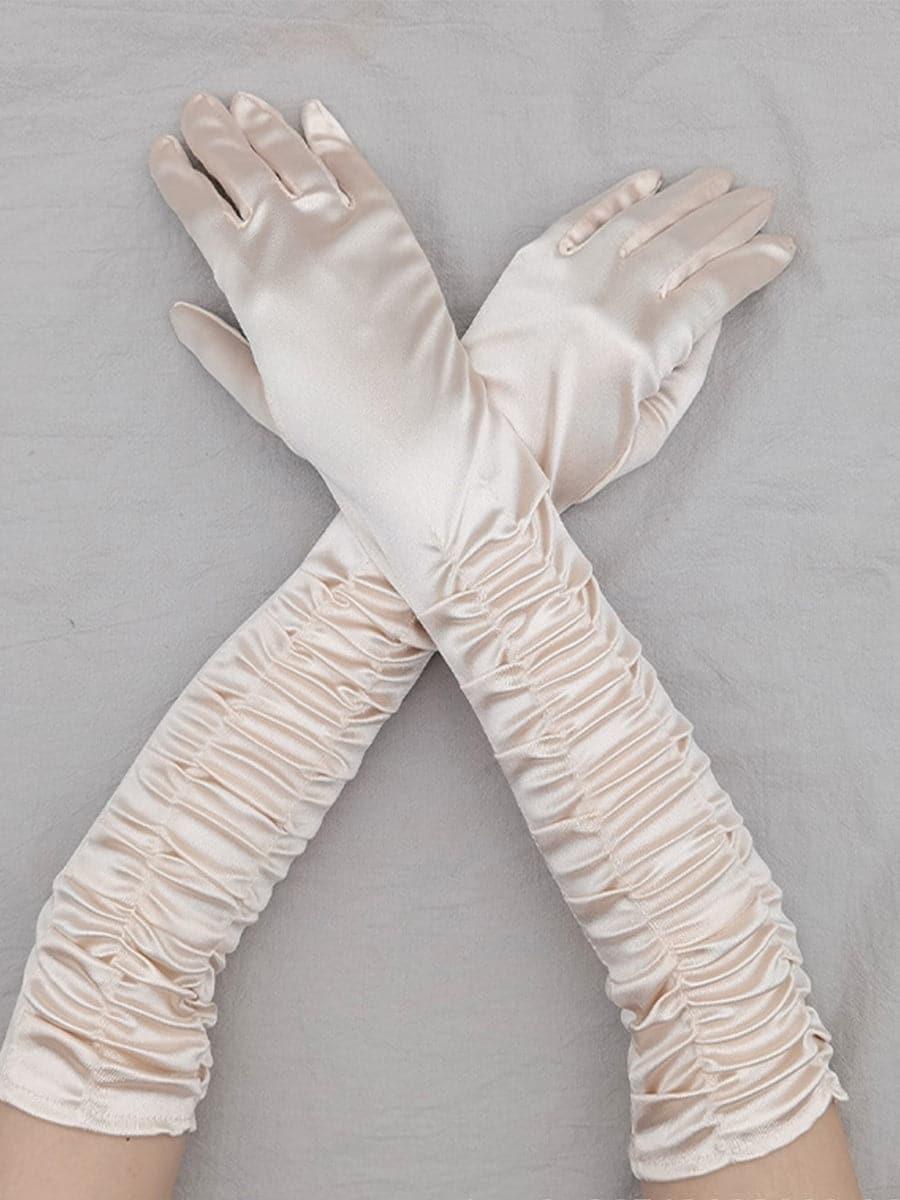 Satin Long Wedding Party Gloves