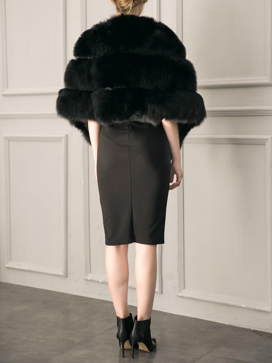 Water Proof Cape Faux Fur Coat