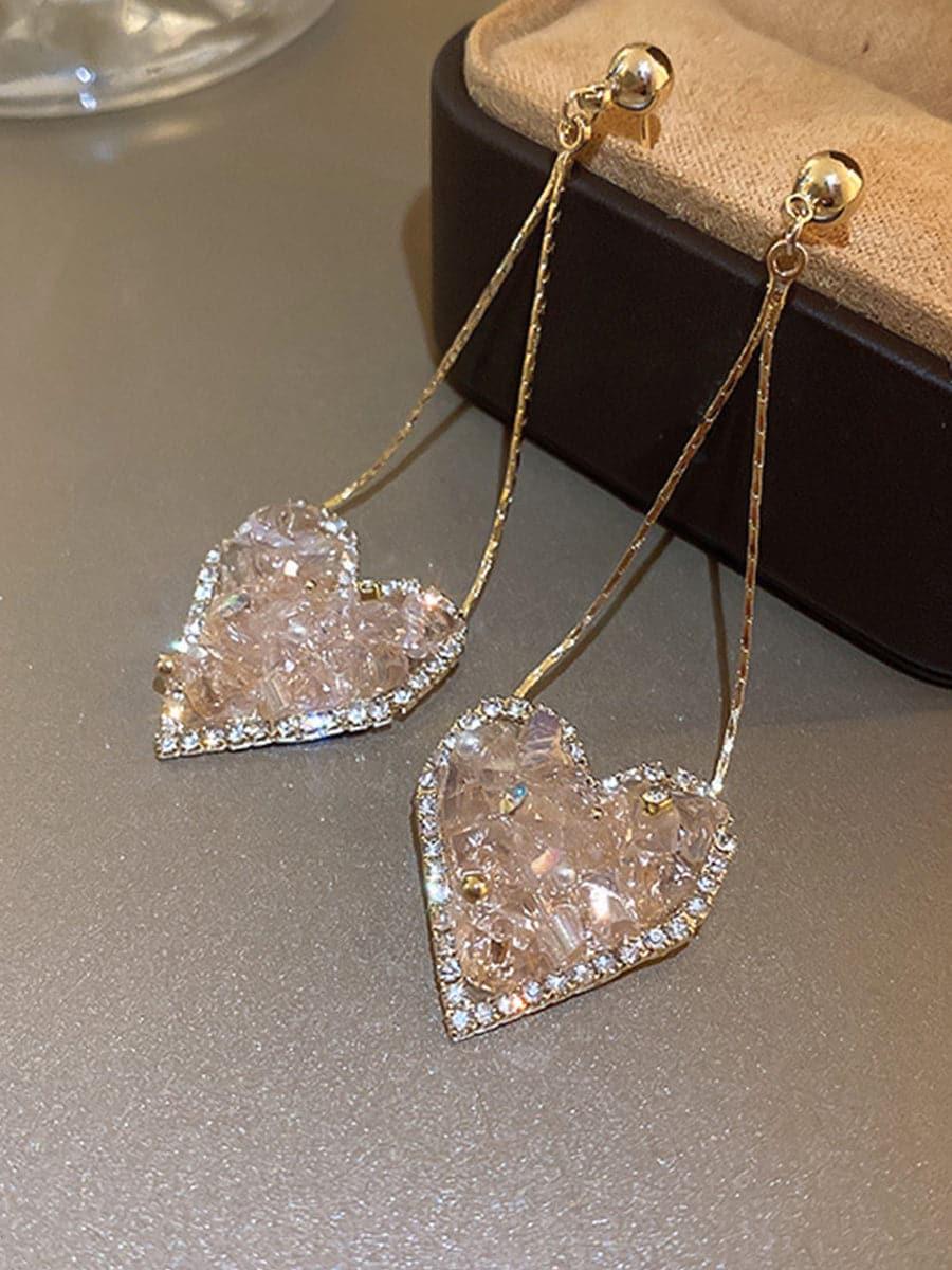 Crystal Heart Earrings