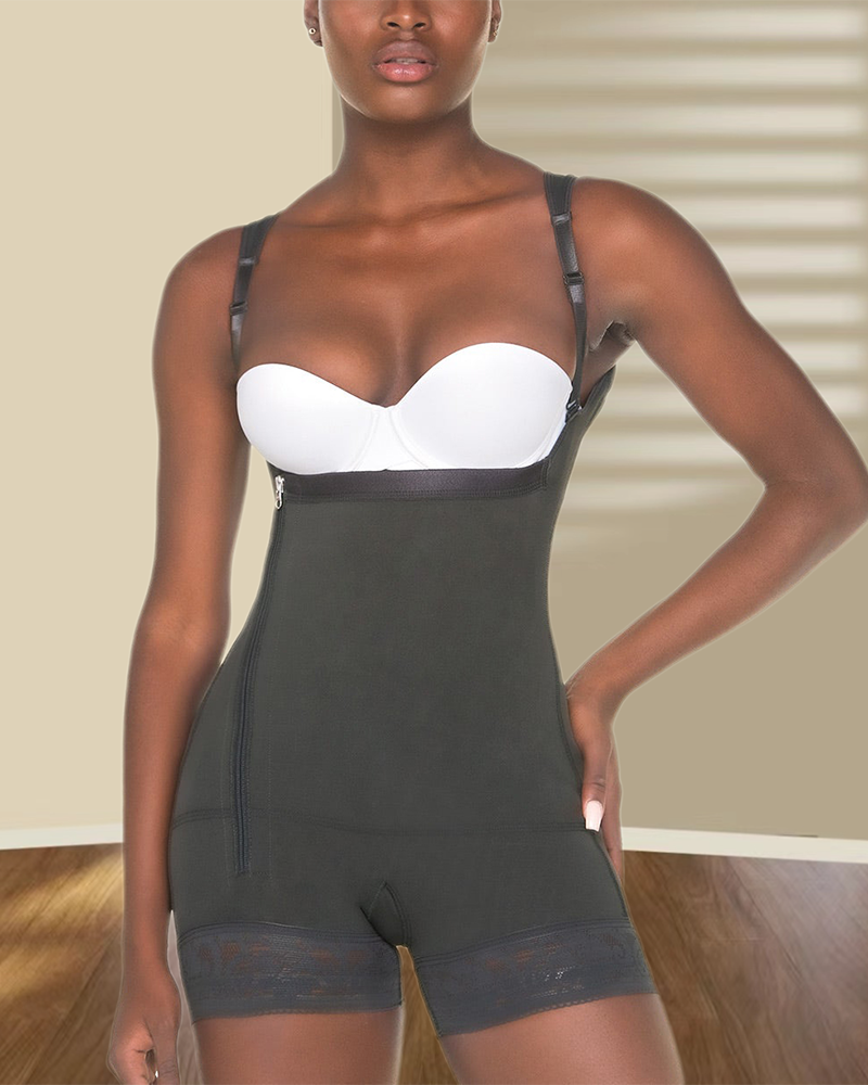 Side Zipper Open Bust Shapewear