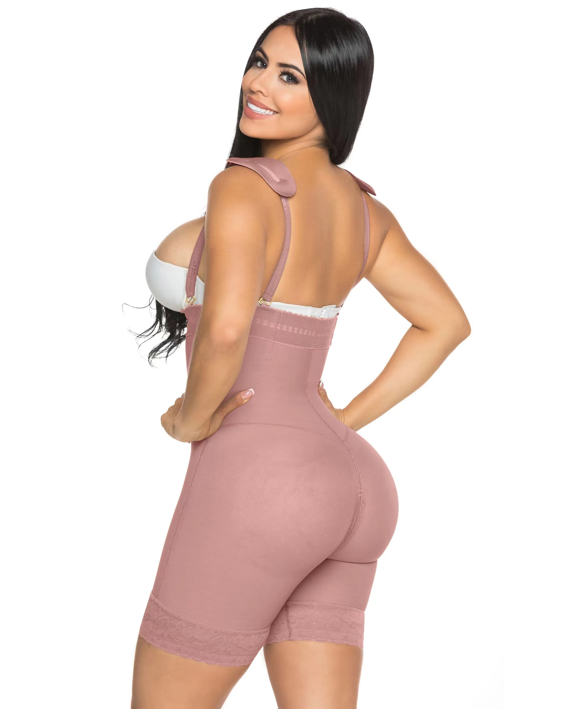 High Waisted Slimming Tummy Control Butt Lifting Zip-up Shaping Shorts