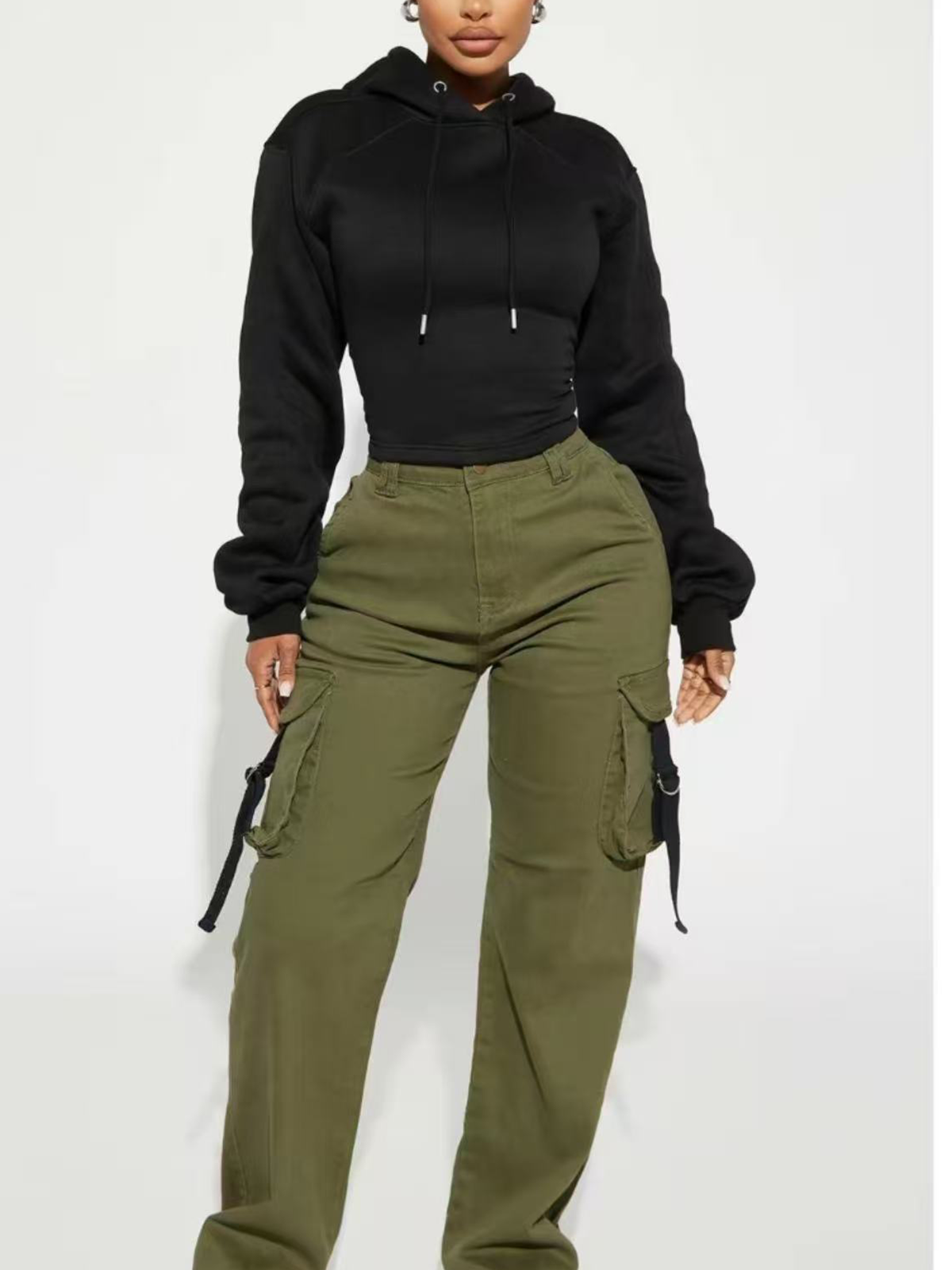 Casual Tie Back Hoodie
