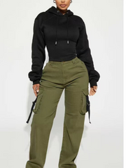 Casual Tie Back Hoodie