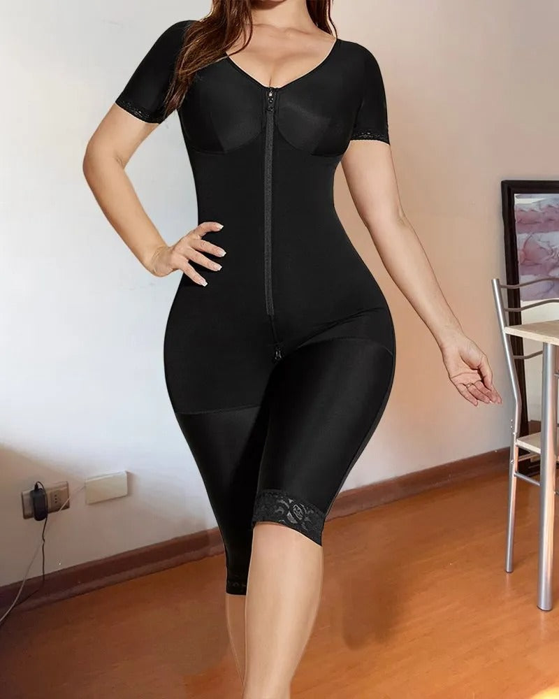 Short Sleeve Compressive Tummy Tuck Shapewear