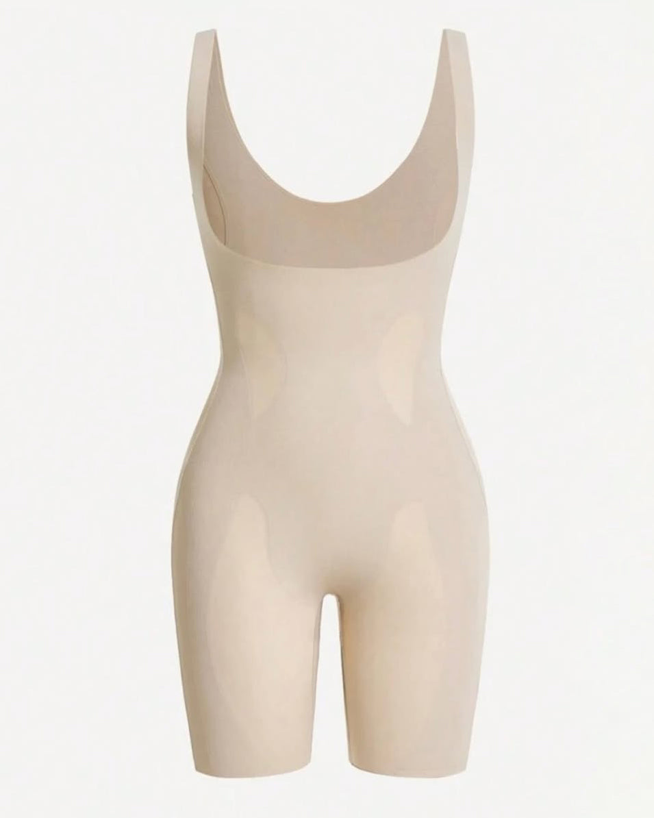 Seamless Open Chest Wide Straps Shapewear