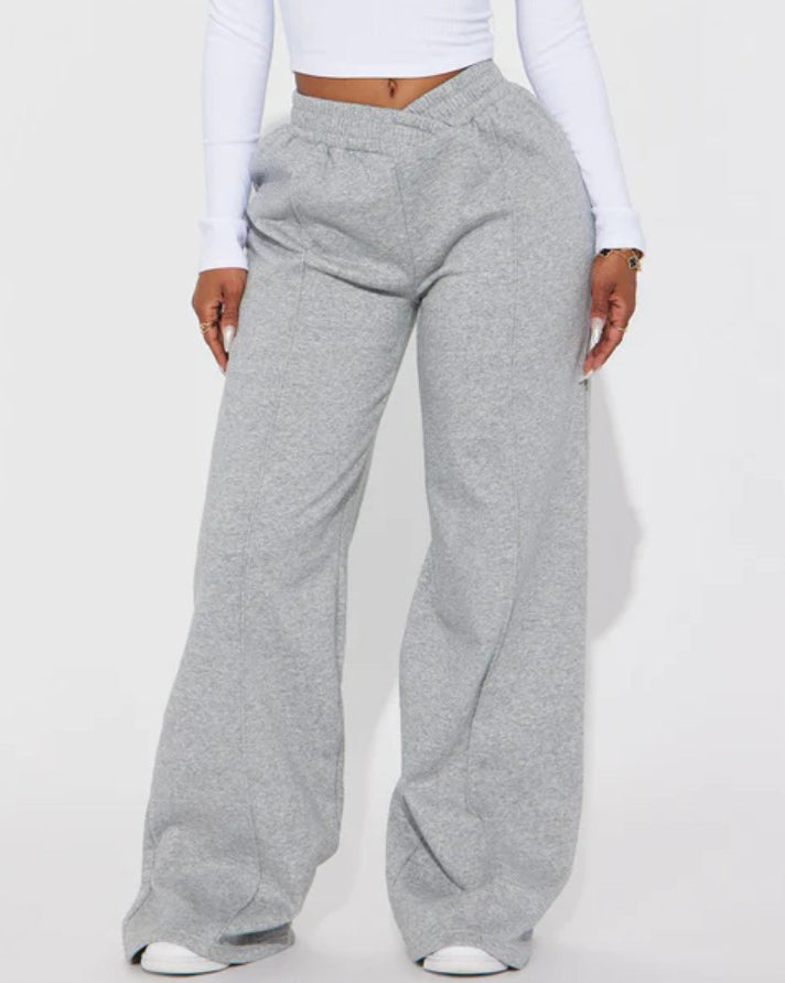 Comfortable Wide-Leg Sweat Pants