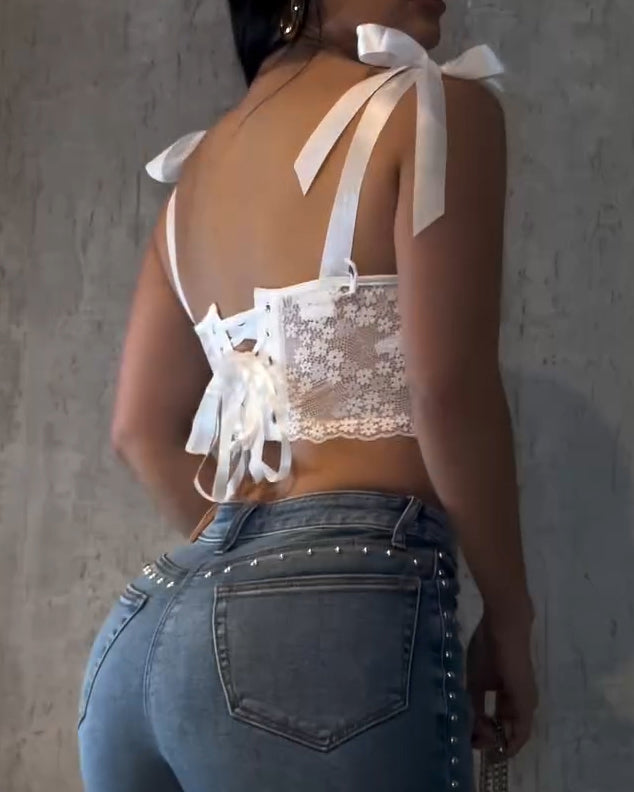 Lace-Up Corset Top