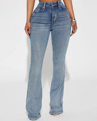 High-Rise Butt-Lifting Skinny Flared Jeans