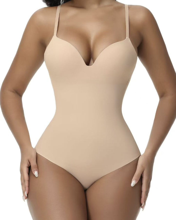 V-Neck Seamless Tummy Control Bodysuit