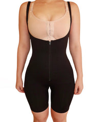 Open Chest Front Zip Seamless Shapewear