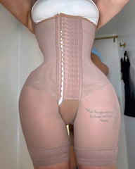 4-Row Hook Eye Strong Tummy-Control Steel Bones Shapewear