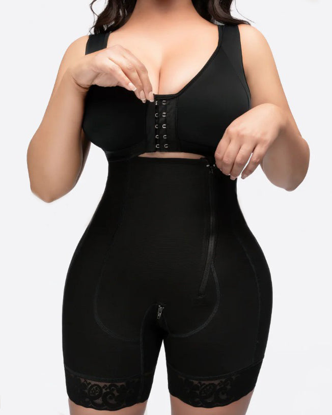 Side-Zipper Tummy Control Full-Body Shapewear