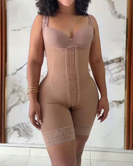Open Bust Hip Shaping Hook-and-Eye Shapewear