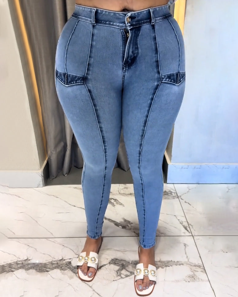 Skinny Hip-Lifting Slim Jeans