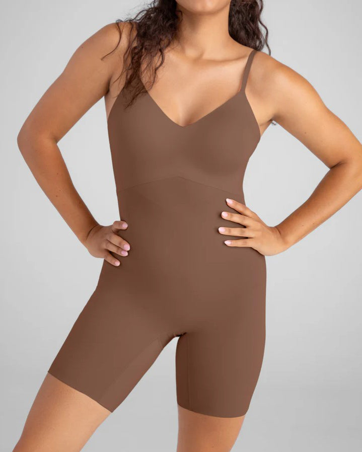 Seamless V Neck Low Back Shapewear