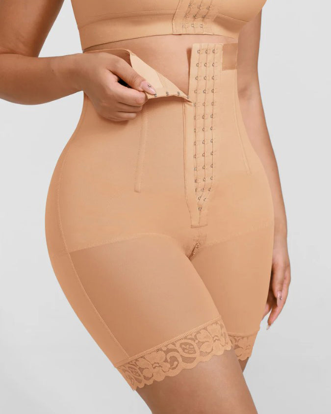 High-Waisted Side Steel Bone Tummy-Controlling Shorts